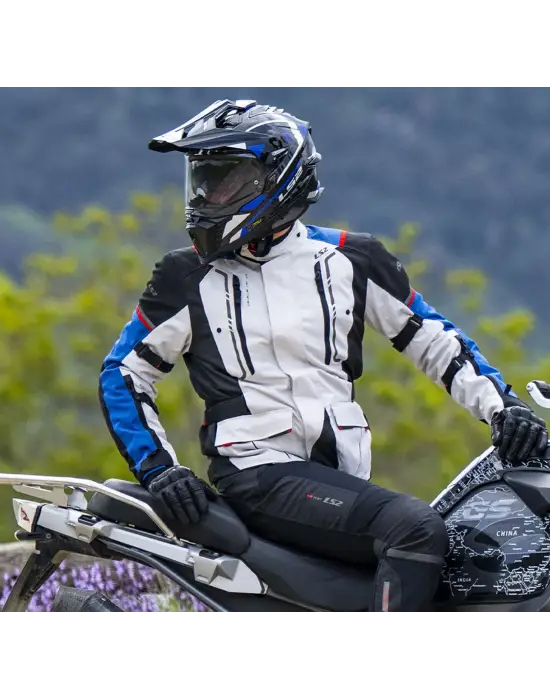 LS2 NARVIK MONT MAVİ-SİYAH-GRİ-KIRMIZI