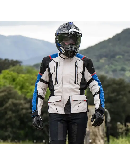 LS2 NARVIK MONT MAVİ-SİYAH-GRİ-KIRMIZI