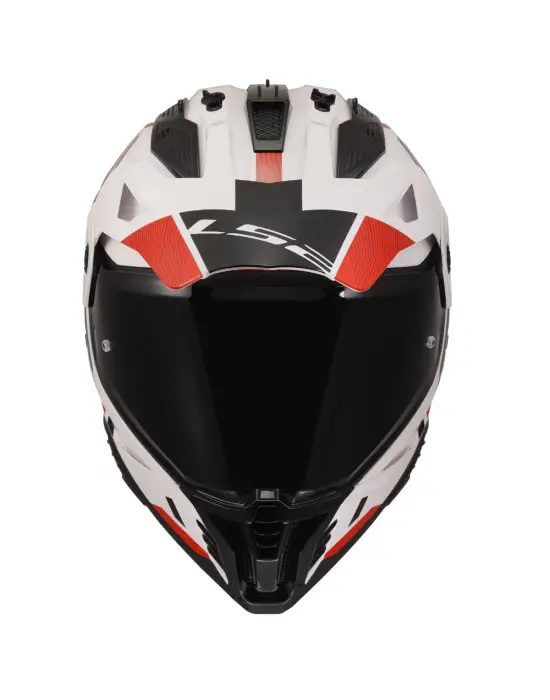 LS2 PIONEER 2 HILL BEYAZ-KIRMIZI KASK