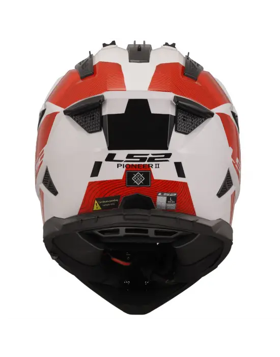 LS2 PIONEER 2 HILL BEYAZ-KIRMIZI KASK