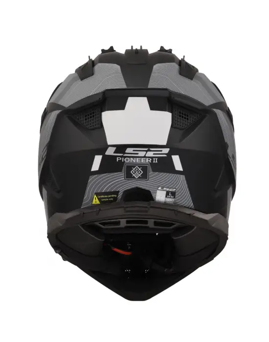 LS2 PIONEER 2 HILL MAT SİYAH-BEYAZ KASK