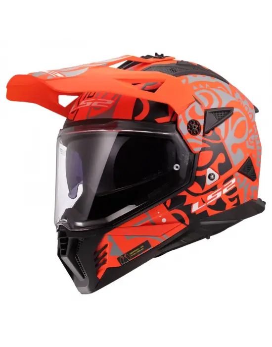 LS2 PIONEER 2 RANGI MAT TURUNCU KASK