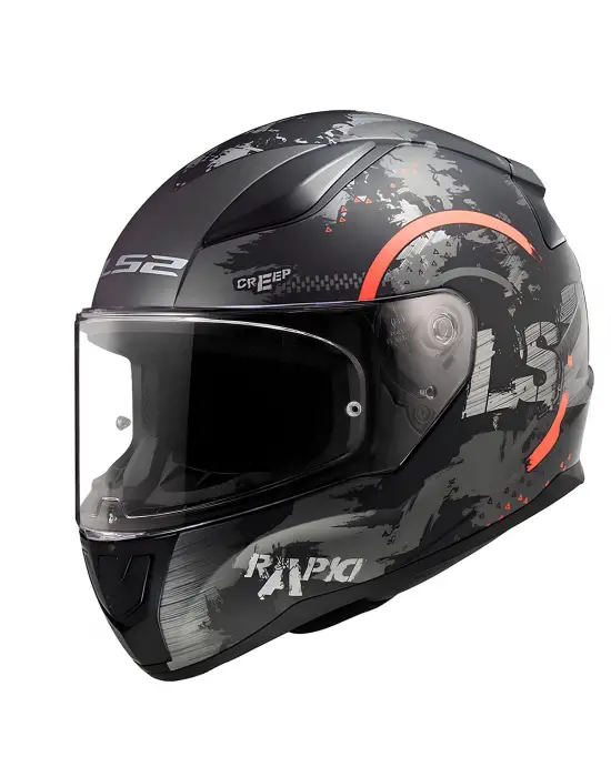 LS2 RAPID 2 CIRCLE MAT SİYAH-KIRMIZI KASK