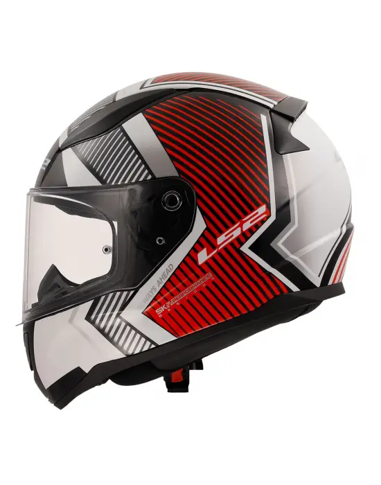 LS2 RAPID 2 EXTRA BEYAZ-KIRMIZI KASK