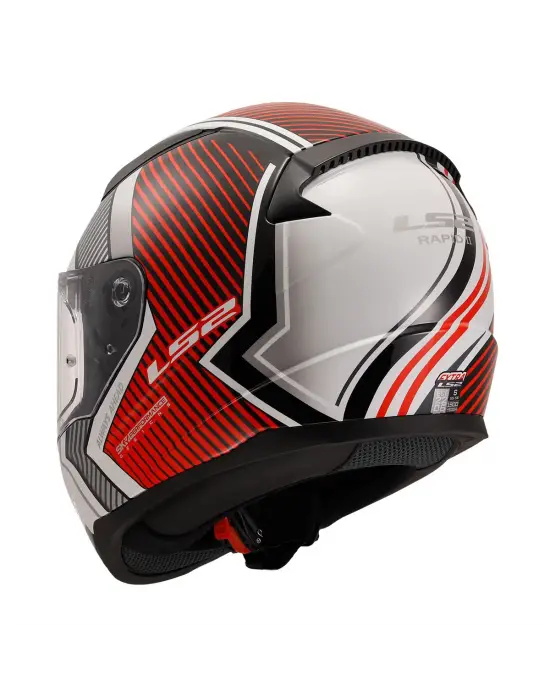 LS2 RAPID 2 EXTRA BEYAZ-KIRMIZI KASK