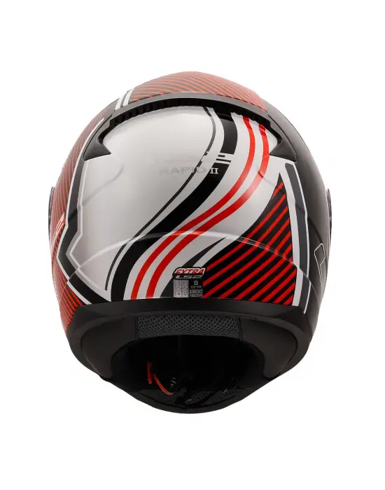 LS2 RAPID 2 EXTRA BEYAZ-KIRMIZI KASK