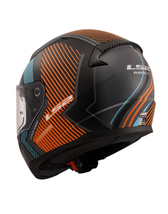 LS2 RAPID 2 EXTRA MAT GRİ-NEON TURUNCU KASK
