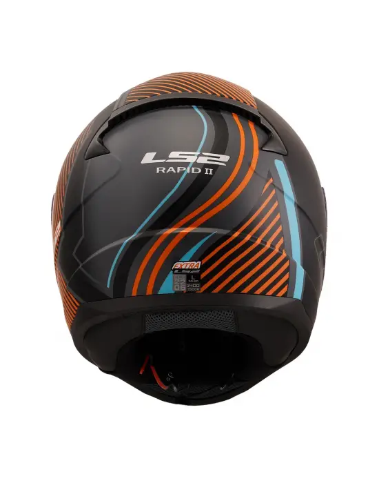 LS2 RAPID 2 EXTRA MAT GRİ-NEON TURUNCU KASK