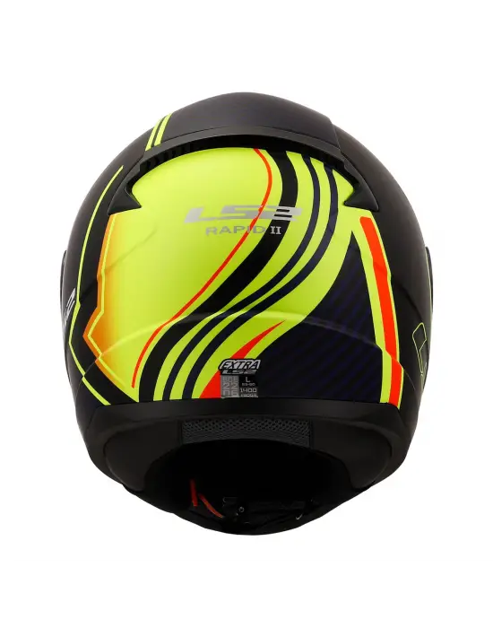 LS2 RAPID 2 EXTRA MAT NEON SARI-NAVY MAVİ KASK