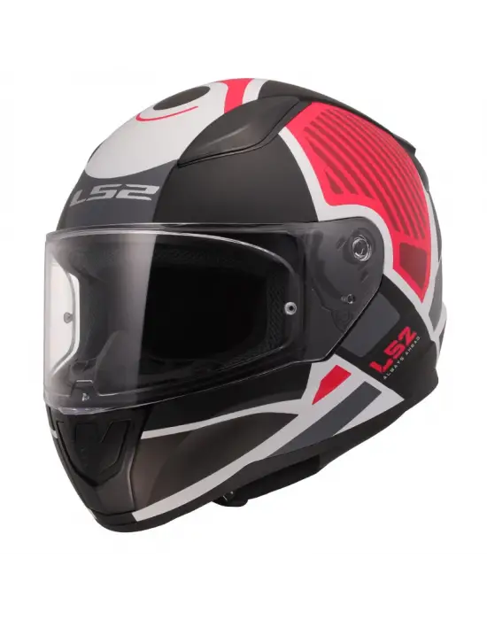 LS2 RAPID 2 GRID MAT BEYAZ-KIRMIZI KASK