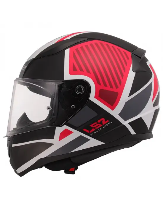 LS2 RAPID 2 GRID MAT BEYAZ-KIRMIZI KASK