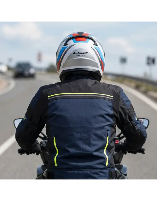 LS2 RAPID 2 HYPER BEYAZ-MAVİ-KIRMIZI KASK