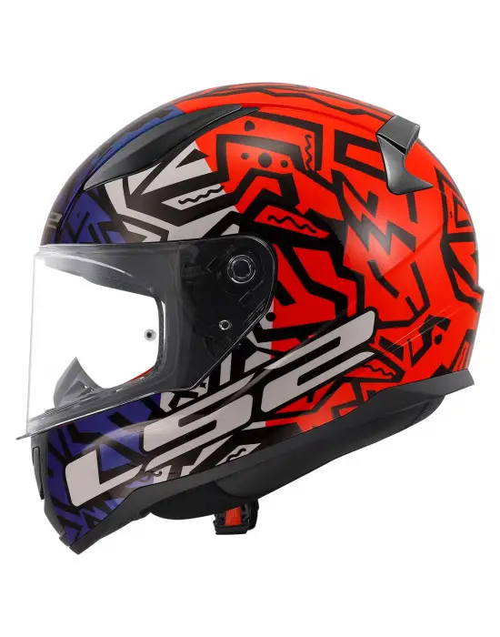 LS2 RAPID 2 MEMPHIS KIRMIZI-MAVİ KASK