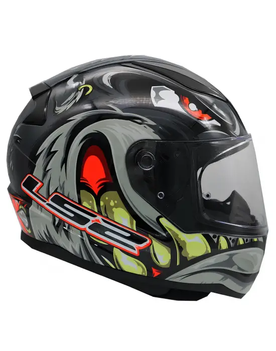 LS2 RAPID 2 SPOX GRİ-KIRMIZI KASK