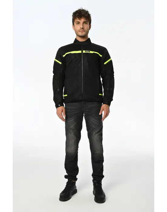 LS2 RIVA MONT SİYAH-NEON SARI