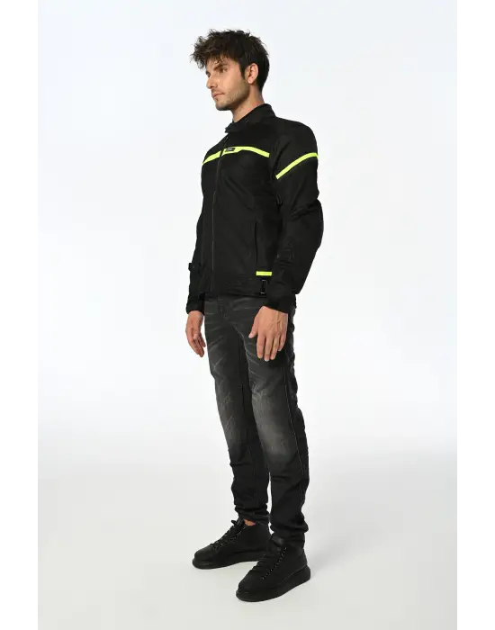 LS2 RIVA MONT SİYAH-NEON SARI