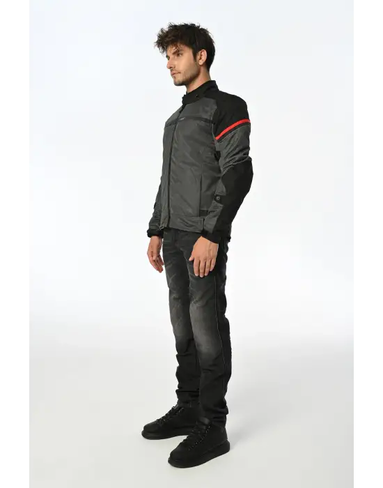 LS2 RIVA MONT SİYAH-GRİ-KIRMIZI