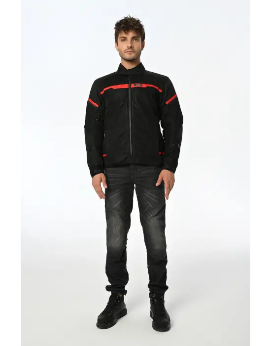 LS2 RIVA MONT SİYAH-KIRMIZI