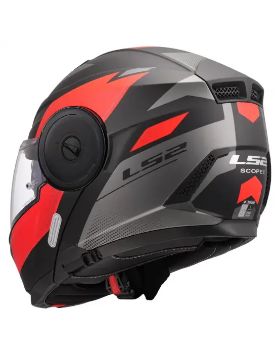 LS2 SCOPE 2 DURIA MAT SİYAH-KIRMIZI KASK