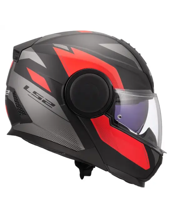 LS2 SCOPE 2 DURIA MAT SİYAH-KIRMIZI KASK