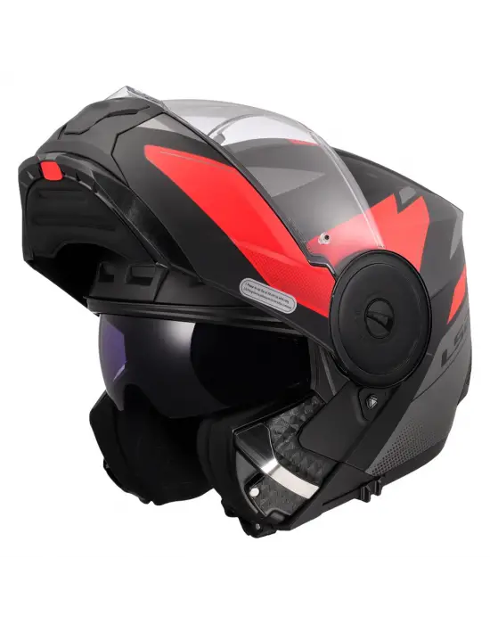 LS2 SCOPE 2 DURIA MAT SİYAH-KIRMIZI KASK