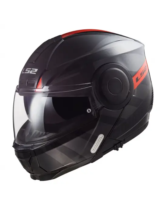 LS2 SCOPE HAMR MAT SİYAH-KIRMIZI KASK