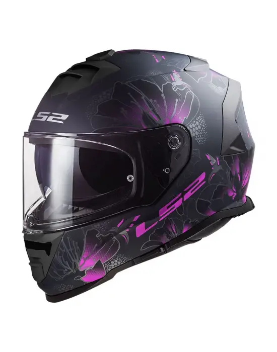 LS2 STORM 2 BURST MAT SİYAH-PEMBE KASK