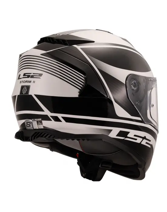 LS2 STORM 2 DODGER MAT SİYAH-BEYAZ KASK