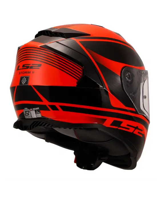 LS2 STORM 2 DODGER MAT SİYAH-NEON TURUNCU KASK