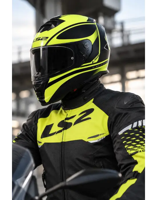 LS2 STORM 2 DODGER MAT SİYAH-NEON SARI KASK