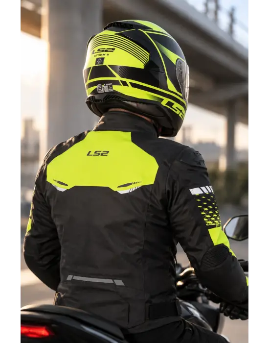 LS2 STORM 2 DODGER MAT SİYAH-NEON SARI KASK
