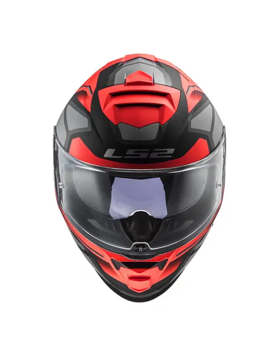 LS2 STORM 2 FASTER MAT KIRMIZI-TITANIUM KASK