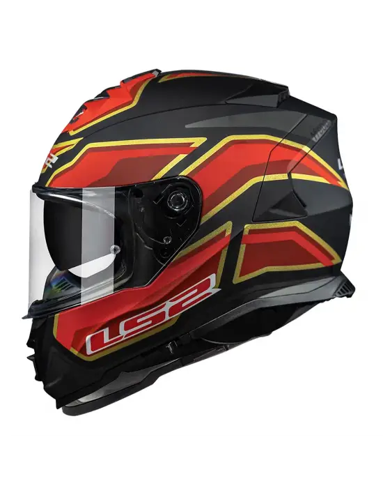 LS2 STORM 2 FOGGY MAT SİYAH-KIRMIZI KASK