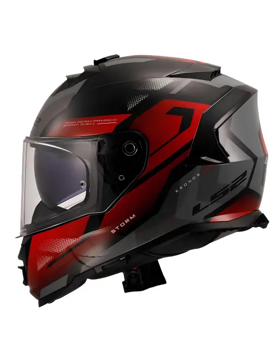 LS2 STORM 2 KRONOS KIRMIZI-GRİ KASK