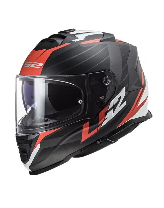 LS2 STORM 2 NERVE MAT SİYAH-KIRMIZI KASK