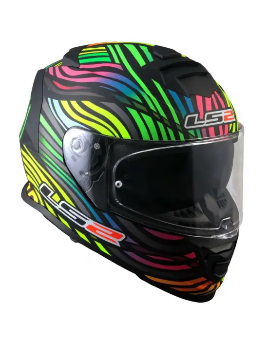 LS2 STORM 2 POWER MAT SİYAH-GÖKKUŞAĞI KASK