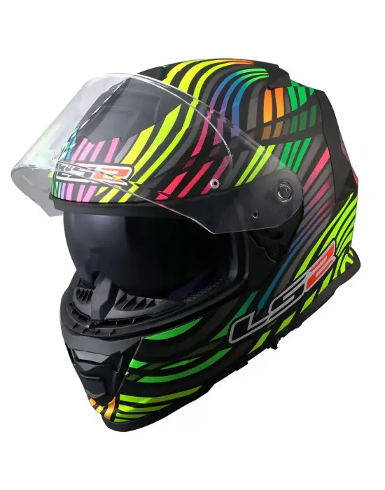 LS2 STORM 2 POWER MAT SİYAH-GÖKKUŞAĞI KASK