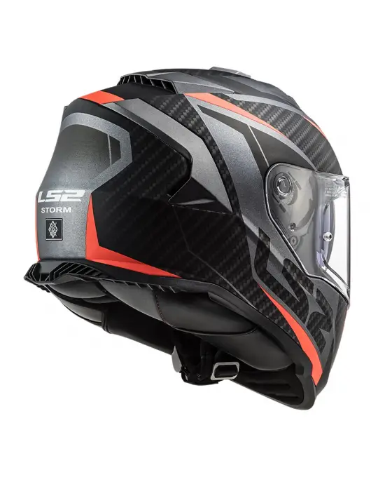 LS2 STORM 2 RACER MAT TITANIUM-NEON TURUNCU KASK