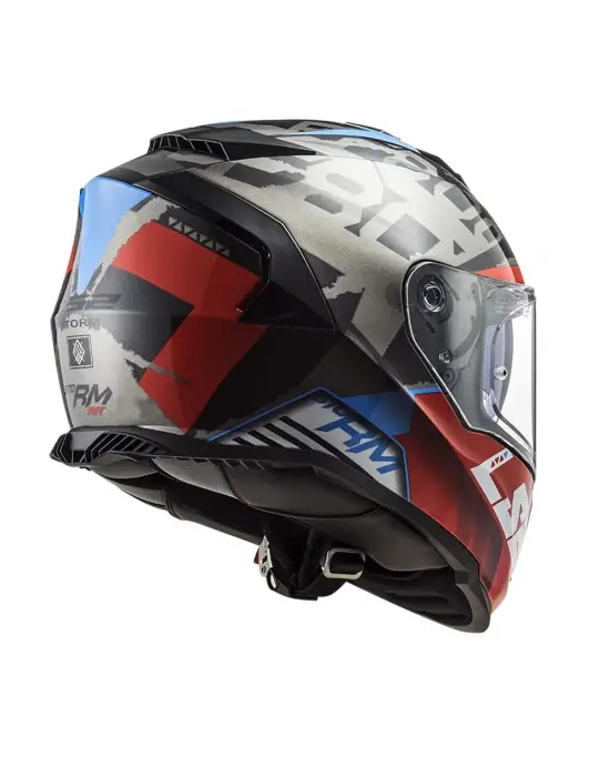 LS2 STORM 2 SPRINTER MAT SİYAH-KIRMIZI-TITANIUM KASK