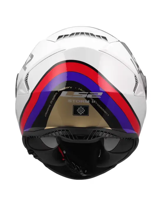 LS2 STORM 2 STARK BEYAZ-KIRMIZI-MAVİ-SARI KASK