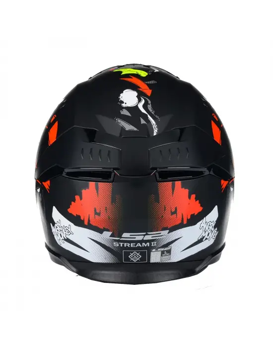 LS2 STREAM 2 ANGRY MONKEY MAT SİYAH-KIRMIZI KASK