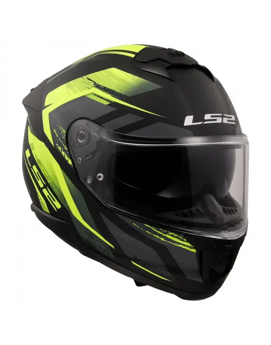 LS2 STREAM 2 FURY MAT SİYAH-GRİ-NEON SARI KASK