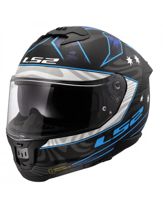 LS2 STREAM 2 GALDAM MAT SİYAH-MAVİ KASK