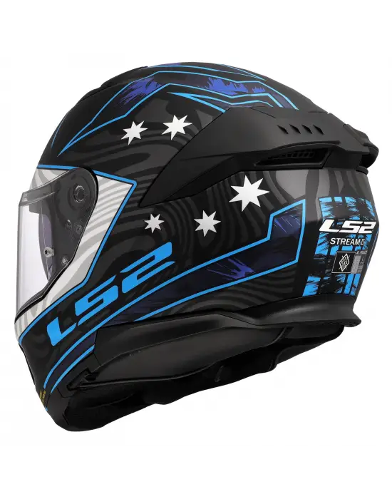 LS2 STREAM 2 GALDAM MAT SİYAH-MAVİ KASK