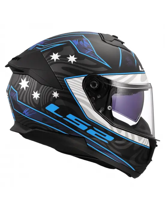 LS2 STREAM 2 GALDAM MAT SİYAH-MAVİ KASK