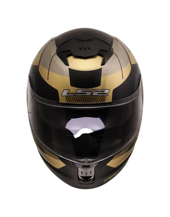 LS2 STREAM 2 ROAD MAT SİYAH-GOLD-GRİ KASK