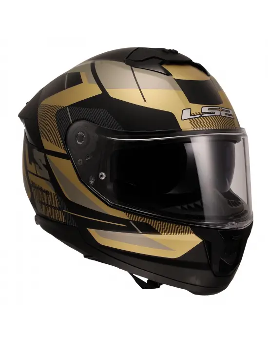 LS2 STREAM 2 ROAD MAT SİYAH-GOLD-GRİ KASK