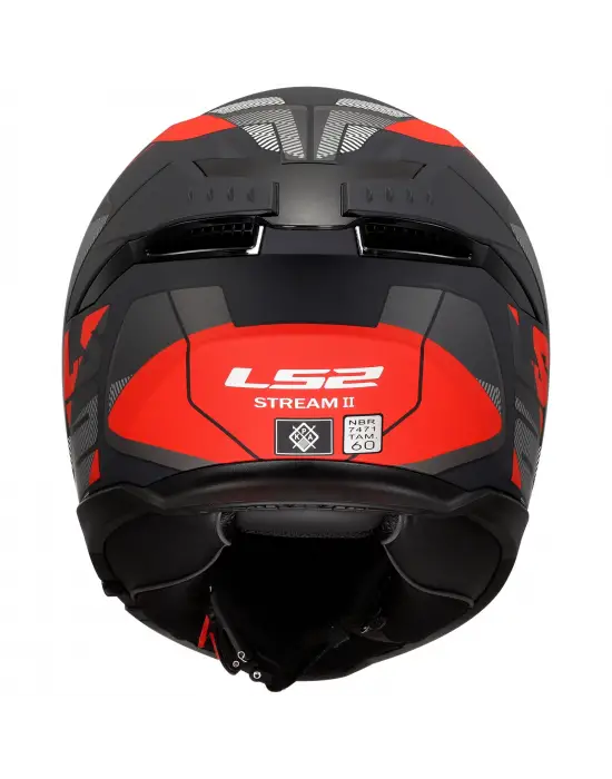 LS2 STREAM 2 ROAD MAT SİYAH-TITANIUM-KIRMIZI KASK