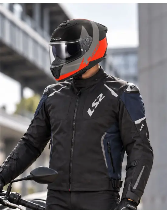 LS2 STREAM 2 THUNDERBIZ GRİ-TURUNCU KASK