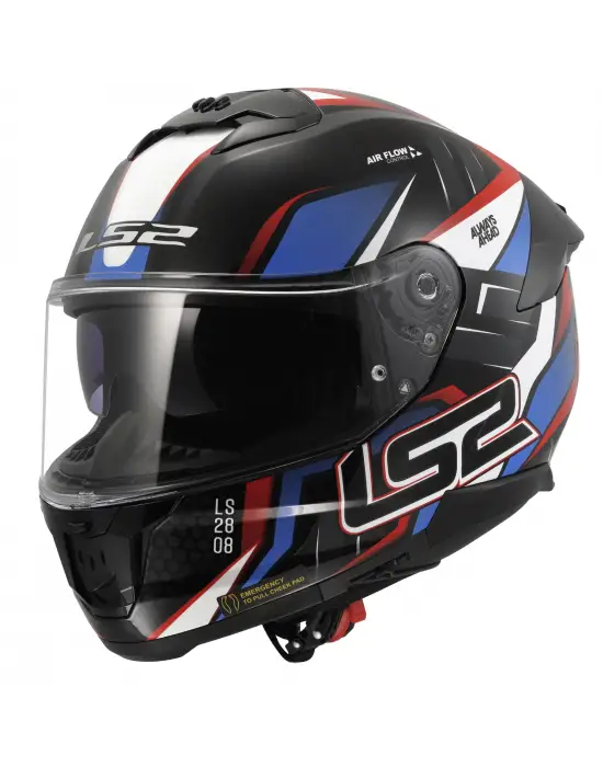 LS2 STREAM 2 TINUX SİYAH-KIRMIZI KASK